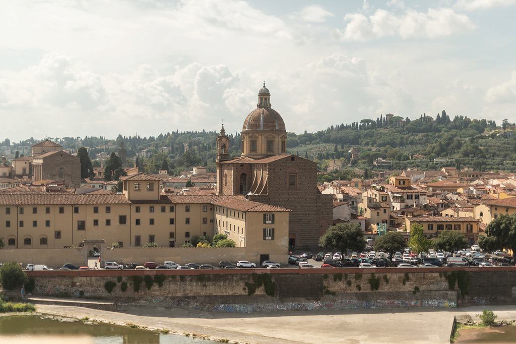 panoramic view of florence during a real wedding taking place at westin excelsior